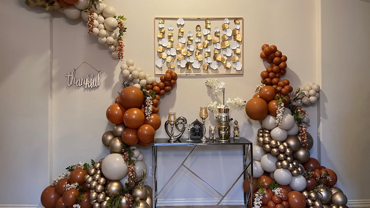 Dramatic black chrome balloon install